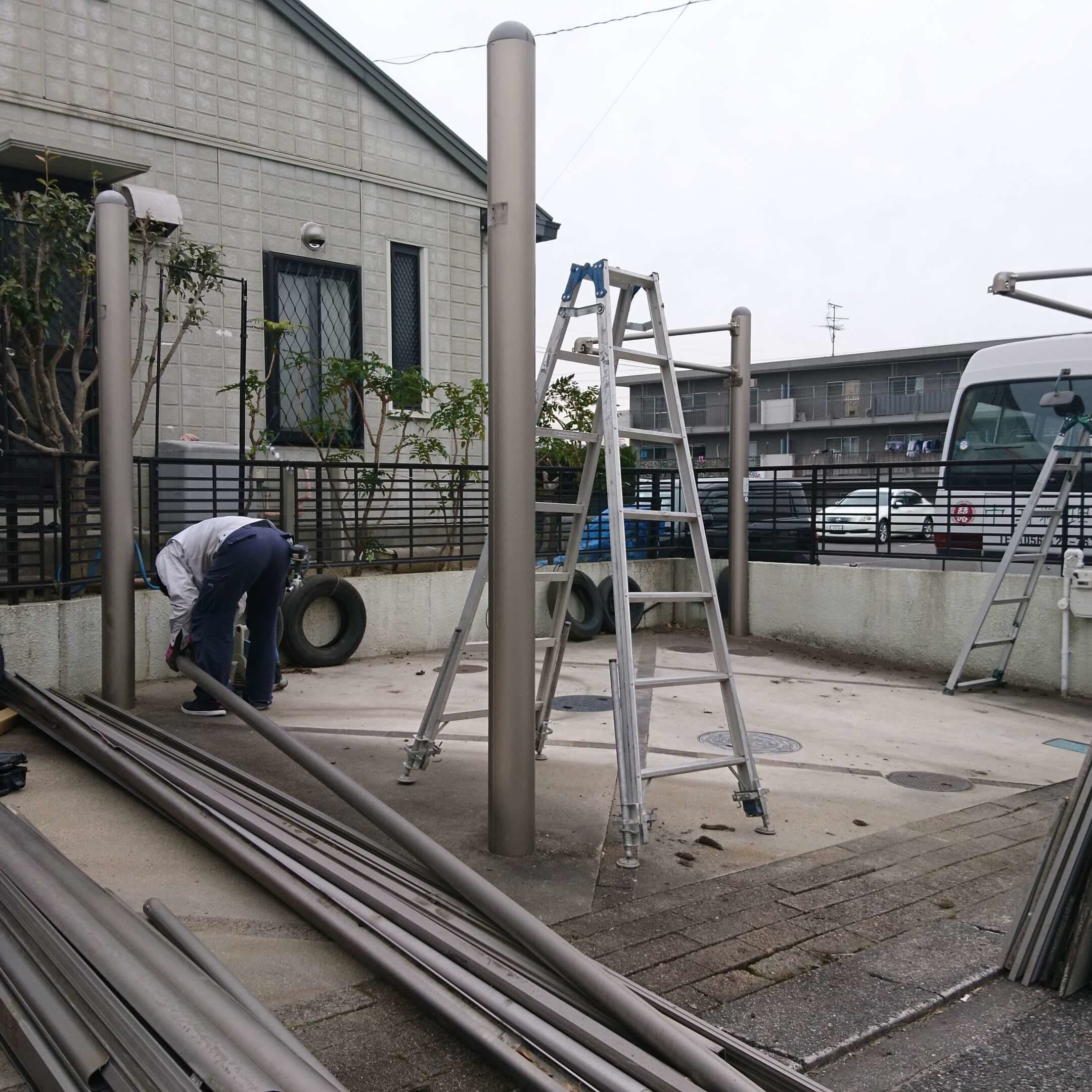 カーポート解体撤去 名古屋市中区 | 解体工事ならエクステリアの窓口名古屋市中区