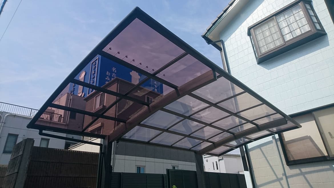 カーポートパネル交換 名古屋市中区 | カーポート修理ならエクステリアの窓口名古屋市中区