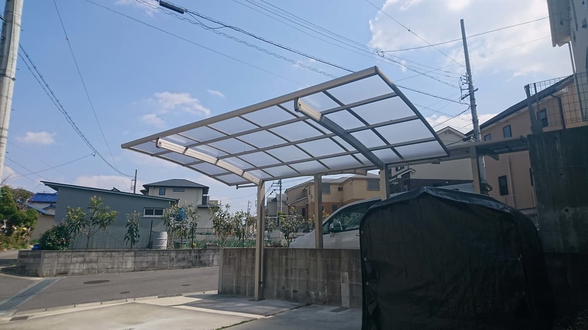 カーポート新設工事 名古屋市中区 | カーポート修理ならエクステリアの窓口名古屋市中区