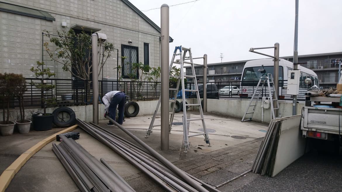 カーポート解体工事 名古屋市中区 | カーポート修理ならエクステリアの窓口名古屋市中区