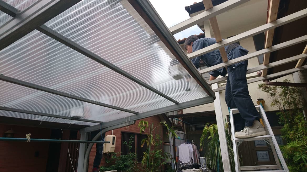 カーポート波板補修 名古屋市中区 | 波板張替えならエクステリアの窓口名古屋市中区