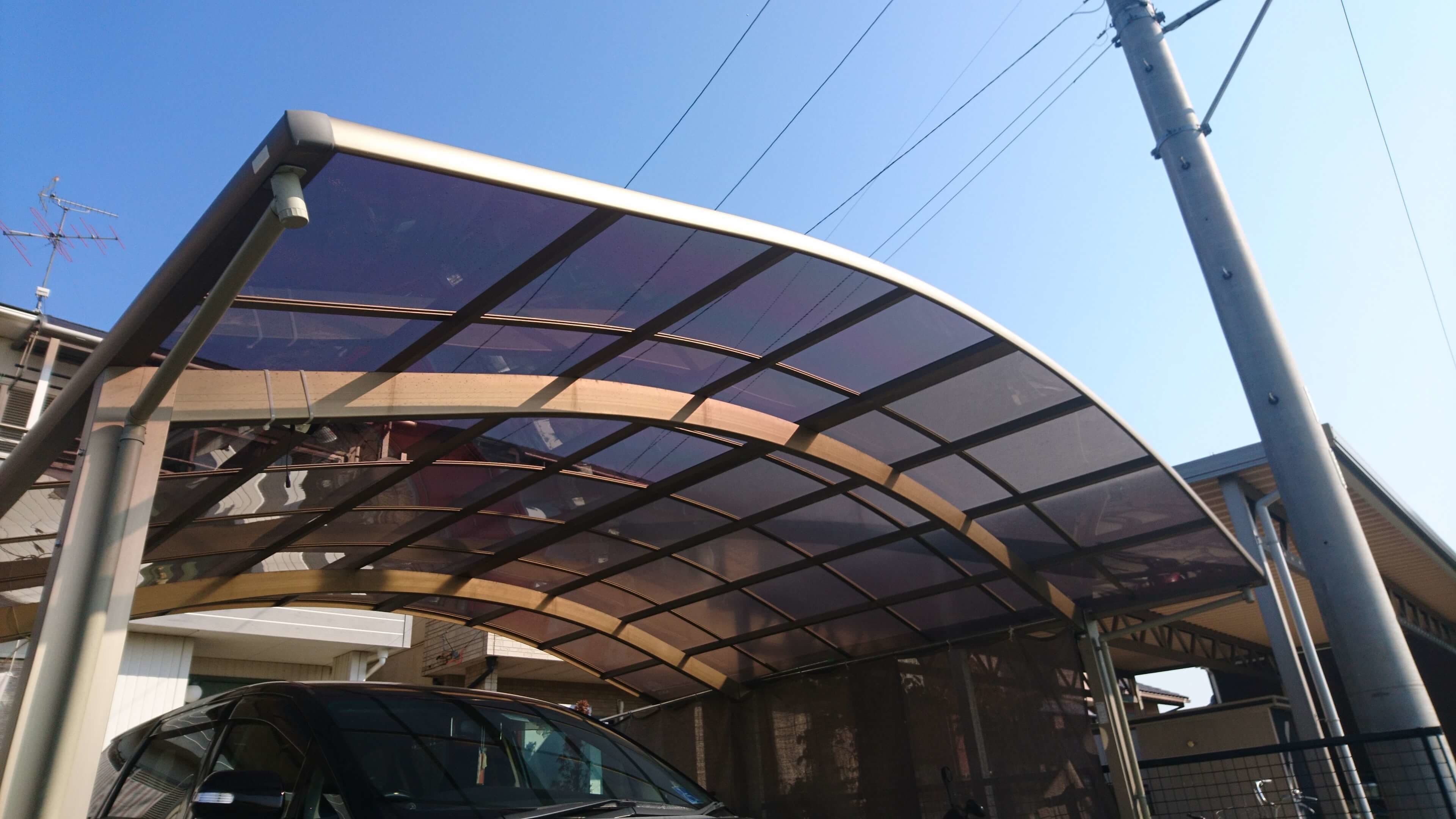 カーポート屋根パネル交換 名古屋市中区 | カーポート修理ならエクステリアの窓口名古屋市中区