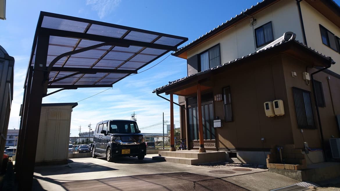 カーポート波板張替え 名古屋市中区 | カーポート修理ならエクステリアの窓口名古屋市中区